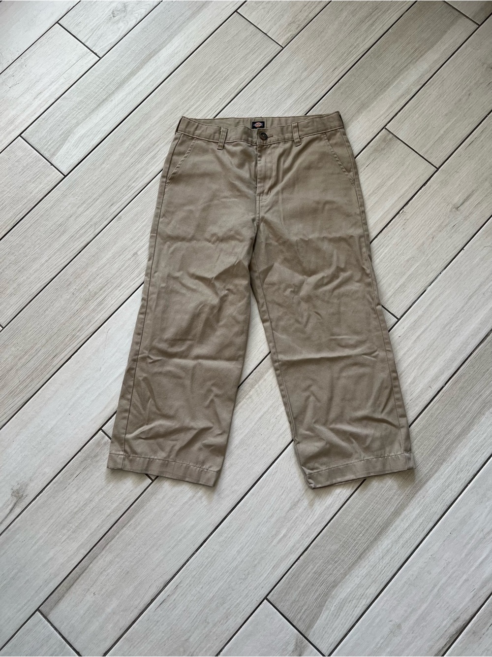 Dickies khaki chinos pants brown classic straight size small